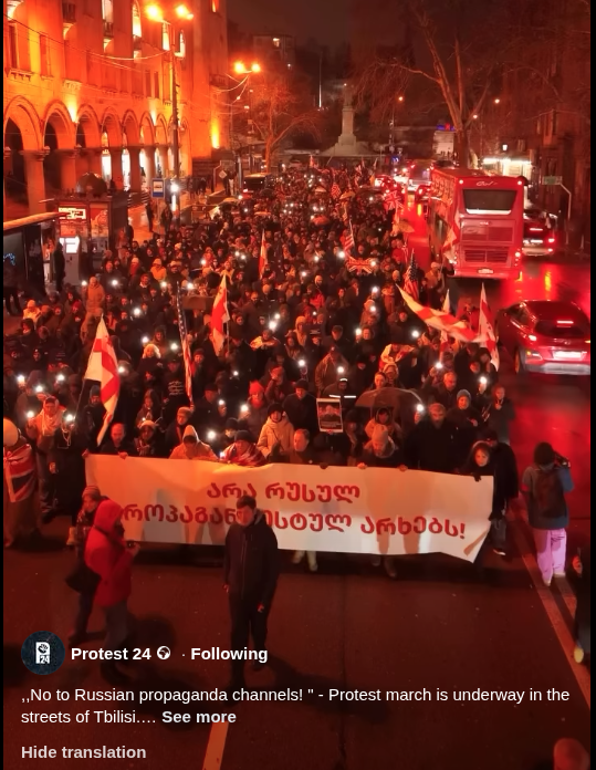 Protest march under slogan No to Russian propaganda channels!