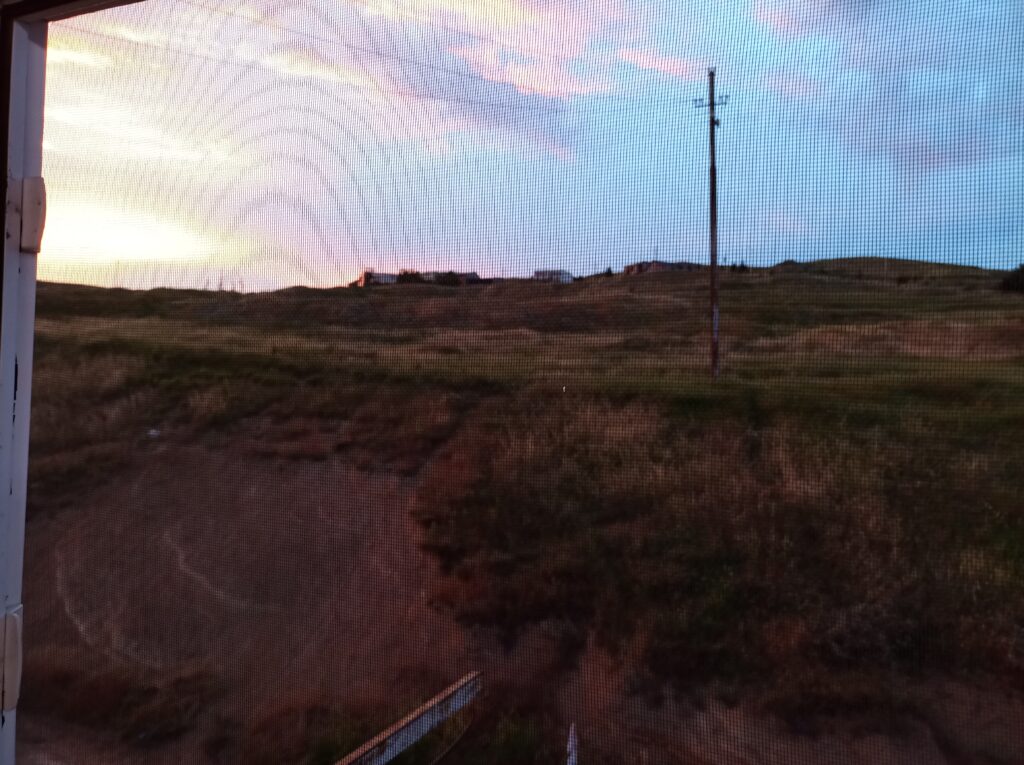 Turn camera left a bit to capture sunset sky colors